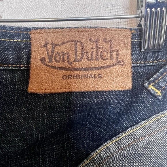 Von Dutch sz 29, chaps style, two-tone jeans - Picture 6 of 9